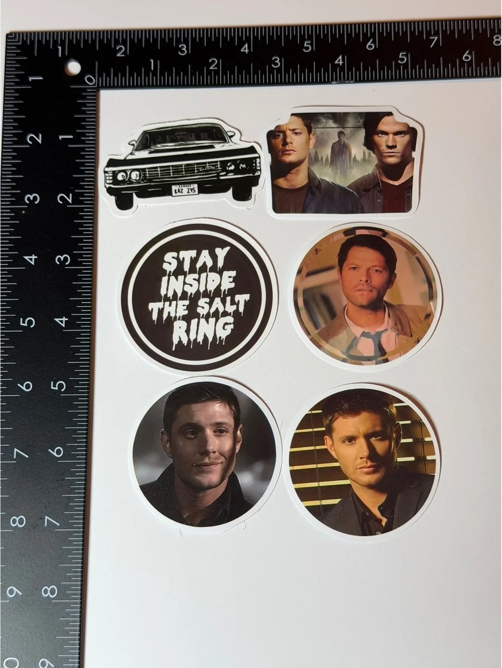 Stickers. Waterproof. 6 pack  Supernatural. Baby Dean Cas Sam